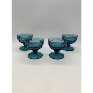 Colony Whitehall Riviera Blue Champagne / Sherbert Glasses Set of 4